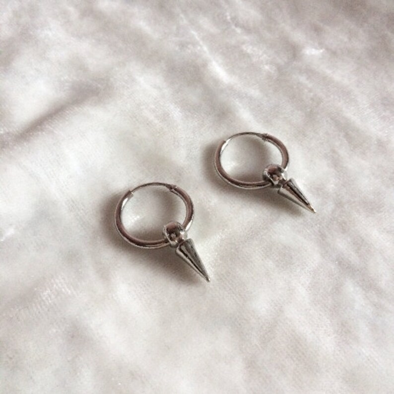 Silver Spike Bead Earrings Pair Kpop Jewelry Jimin Y2K | Etsy