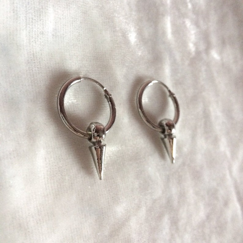 Silver Spike Bead Earrings Pair Kpop Jewelry Jimin Y2K | Etsy