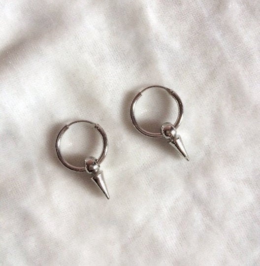 Silver Spike Bead Earrings Pair Kpop Jewelry Jimin Y2K | Etsy