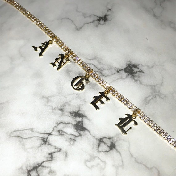 custom rhinestone choker