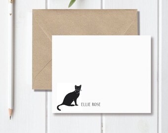 Le Chat Noir the Black Cat Note Cards Stationery Set of 10 Cards With ...