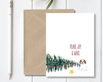 Puppy Christmas Cards, Dog Christmas Cards, Christmas Card Set, Boxed Christmas Cards, Holiday Cards, Saint Bernard