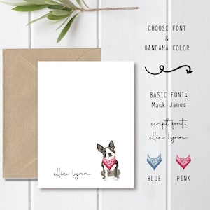 Boston Terrier Gift, Boston Terrier Lover, Boston Terrier Stationery, Stationary Set, Note Card, Personalized, Boston Terrier Mom, New Puppy