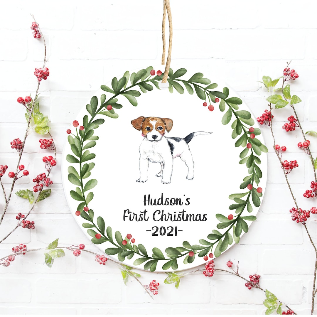 Dog's First Christmas, Jack Russell Ornament, Jack Russell Christmas