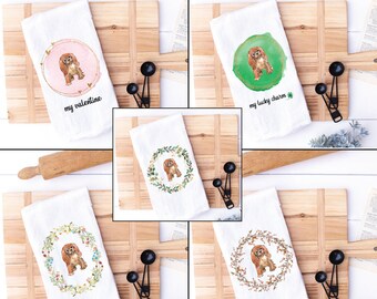 Tea Towel Set, Dish Towel Set, Dog Dish Towels, Dog Tea Towels, Kitchen Towel Set, Dog Gift, Gift for Dog Lover, Kitchen Decor, Towel Set