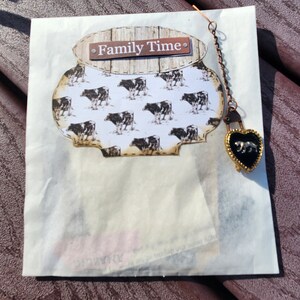 Cow themed notetags and paperclips