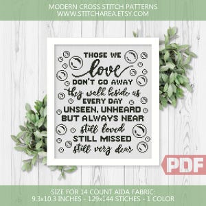 Beside Us Everyday Cross Stitch Pattern: Memory Gift (PDF Download)