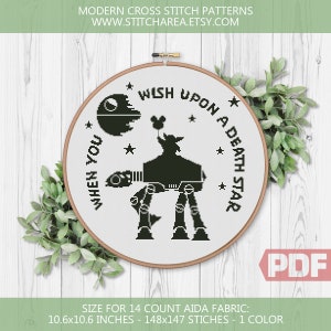 Baby Alien and Robot Cross Stitch Pattern, The Child, Home Modern Cute Decor Embroidery, Counted Chart xStitch PDF Instant Digital Download