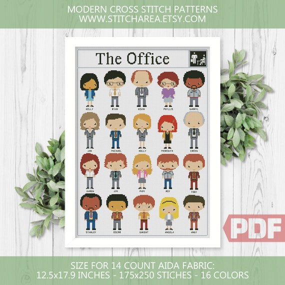 PDF PATTERN: Dunder Mifflin the Office Logo Cross (Download Now