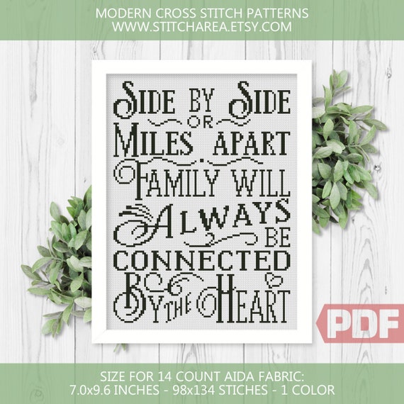 Side by Side or Miles Apart Family Will Always Be Connected by Etsy