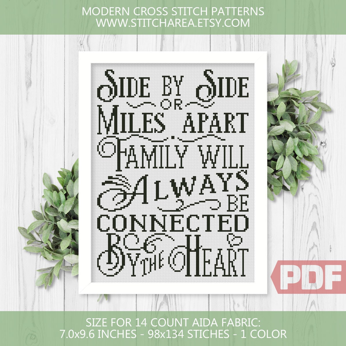Side by Side or Miles Apart Family Will Always Be Connected by Etsy