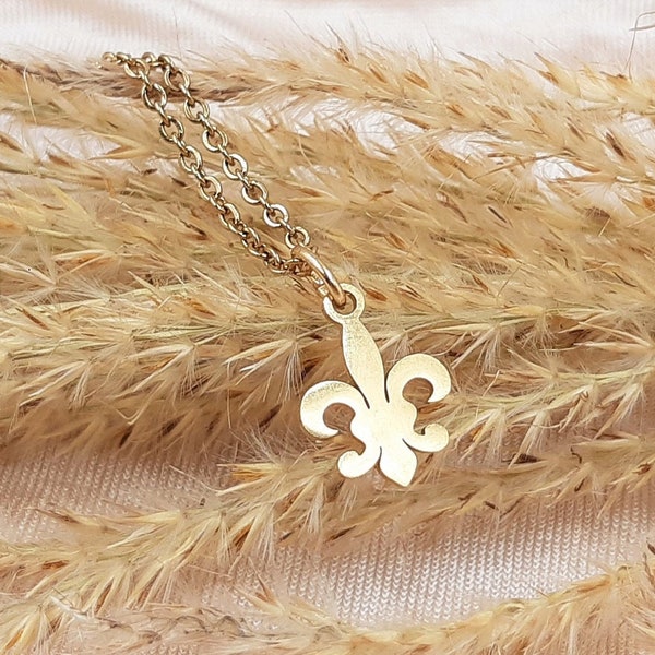 Fleur de lys collier or | fleur Lys choker femme