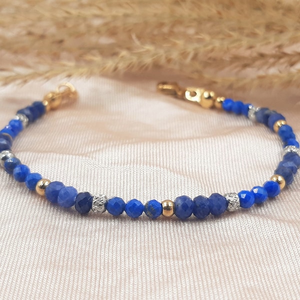 Lapis lazuli et sodalite bracelet