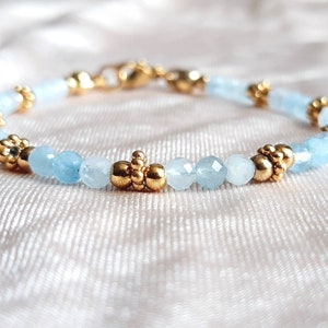 Aquamarin-Damenarmband, Aquamarin-Armband
