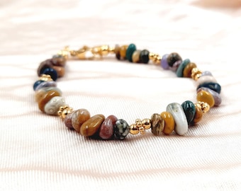 Ocean Jasper women's bracelet, stone of Atlantis Ocean Jasper bracelet