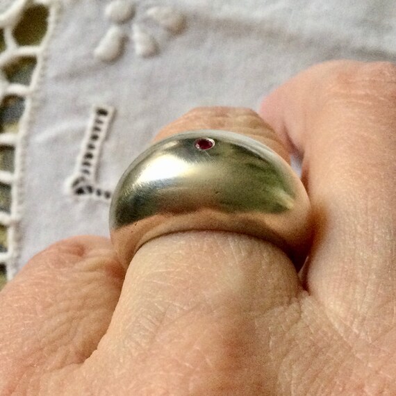 SOLITAIRE RUBY LARGE Sterling Ring - Beautiful Ar… - image 6