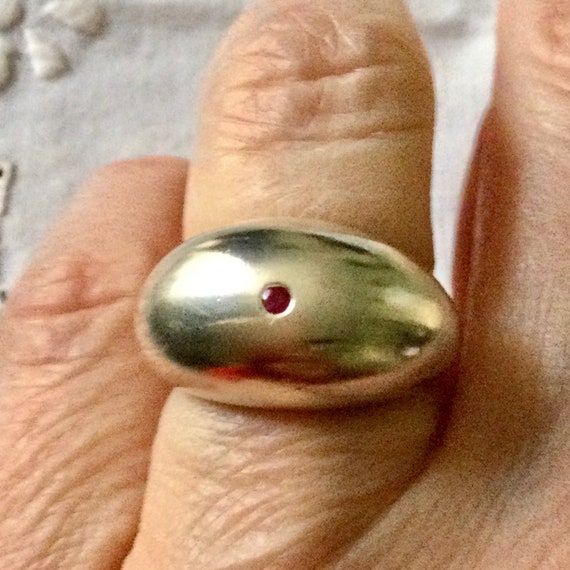 SOLITAIRE RUBY LARGE Sterling Ring - Beautiful Ar… - image 3