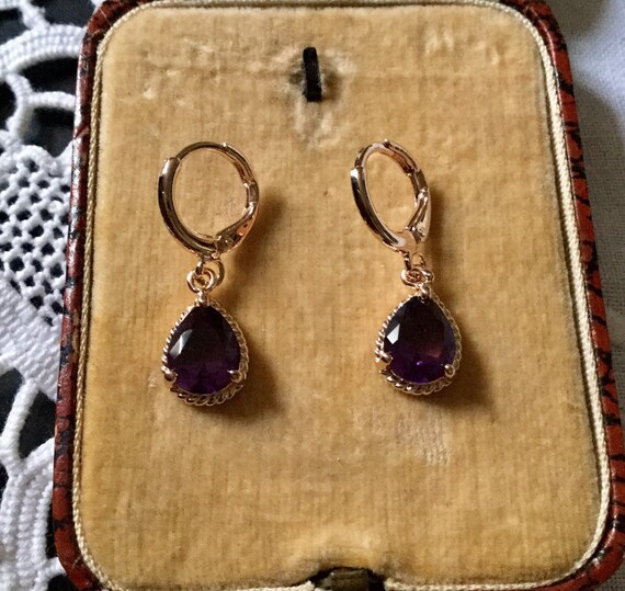 Pendenti Argento Viola Orecchini Pendenti In Argento Placcato Con Ametista Viola &ndash; Pietra Preziosa, Design Farfalla Mistica, Perfetti Per Regali Orecchini Swarovski