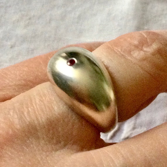 SOLITAIRE RUBY LARGE Sterling Ring - Beautiful Ar… - image 2