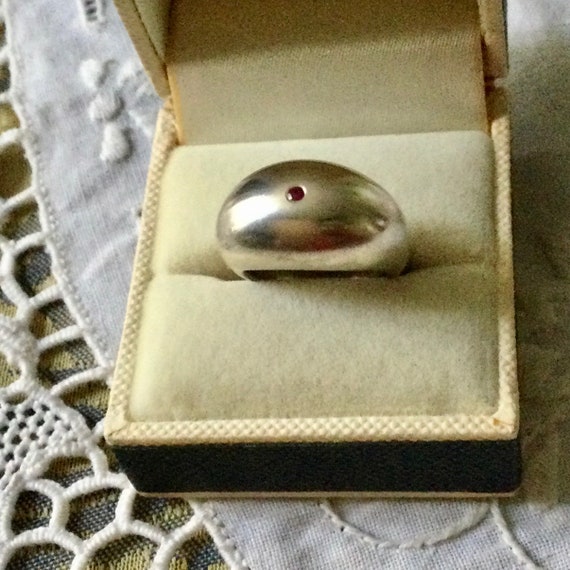 SOLITAIRE RUBY LARGE Sterling Ring - Beautiful Ar… - image 7