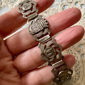 FRANCIA PARIS MONUMENTS Pulsera Vintage- Joyería de Diseño Original - Impresionante Pulsera París - Joya Vintage de Francia