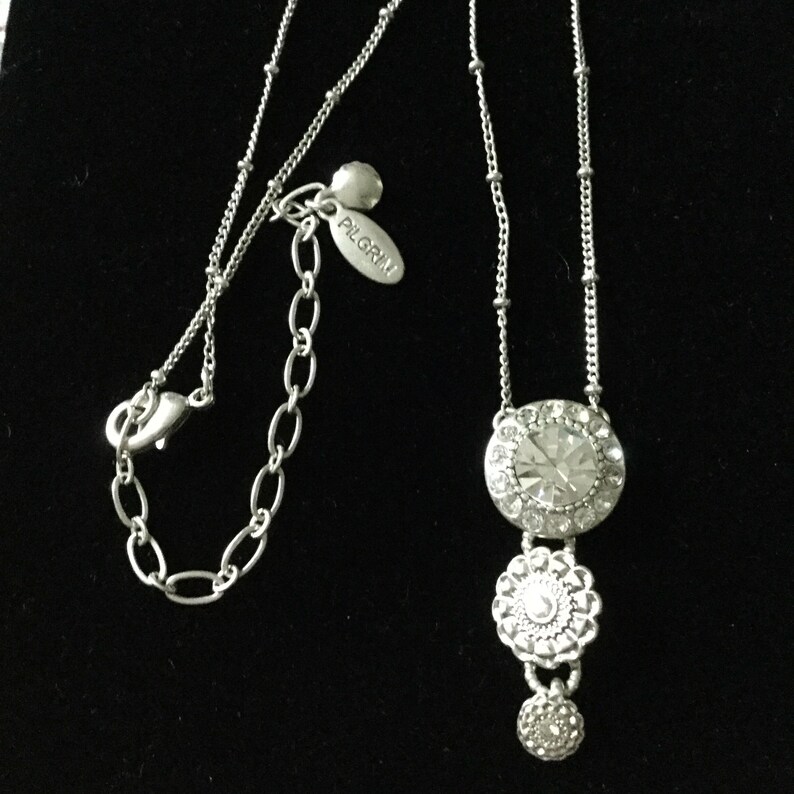 PILGRIM DANISH DESIGN Silver Vintage Necklace Original Etsy