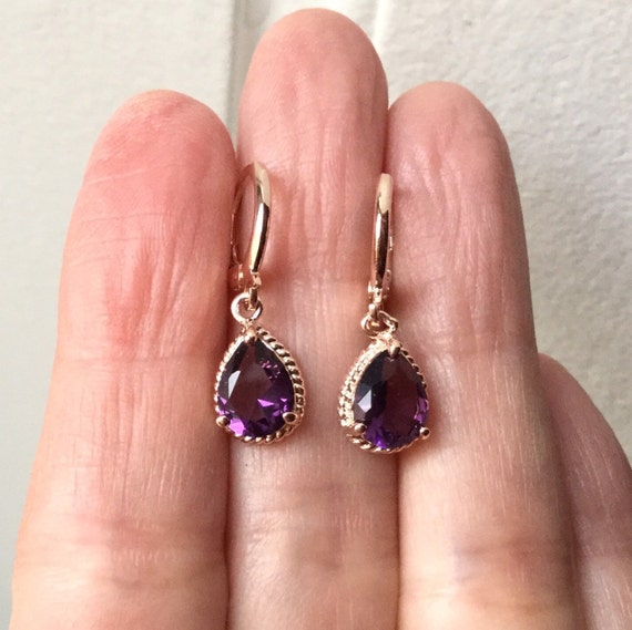 Pendenti Argento Viola Orecchini Pendenti In Argento Placcato Con Ametista Viola – Pietra Preziosa, Design Farfalla Mistica, Perfetti Per Regali Orecchini Swarovski - Foto 6