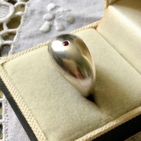 SOLITAIRE RUBY LARGE Sterling Ring - Beautiful Ar… - image 5
