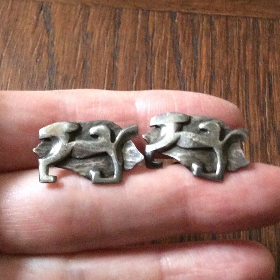 Art Deco FRANCE STERLING CUFFLINKS - Great Origin… - image 2