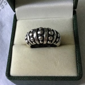 MODERNIST STERLING 1940 Vintage Ring - Original Art Deco Signed Design - Great Sterling Silver Jewelry - Vintage Large Ring from France