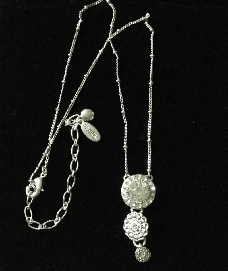 PILGRIM DANISH DESIGN Silver Vintage Necklace Original - Etsy