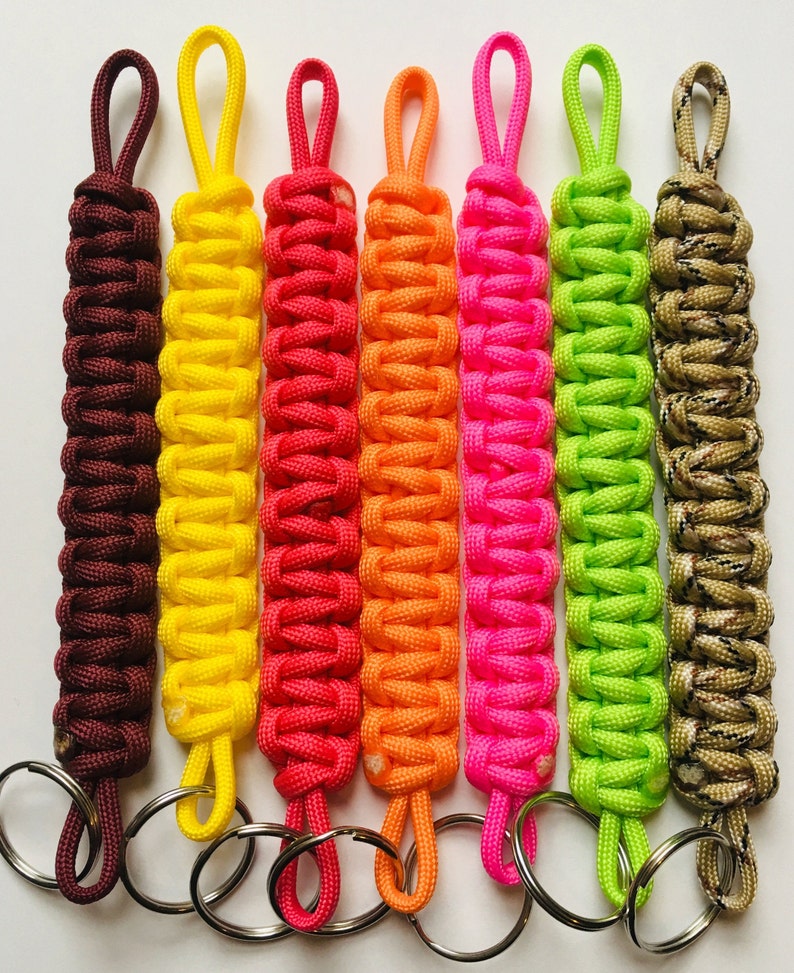 550 PARACORD keyring keychain lanyard 6 long pick 1 or Etsy