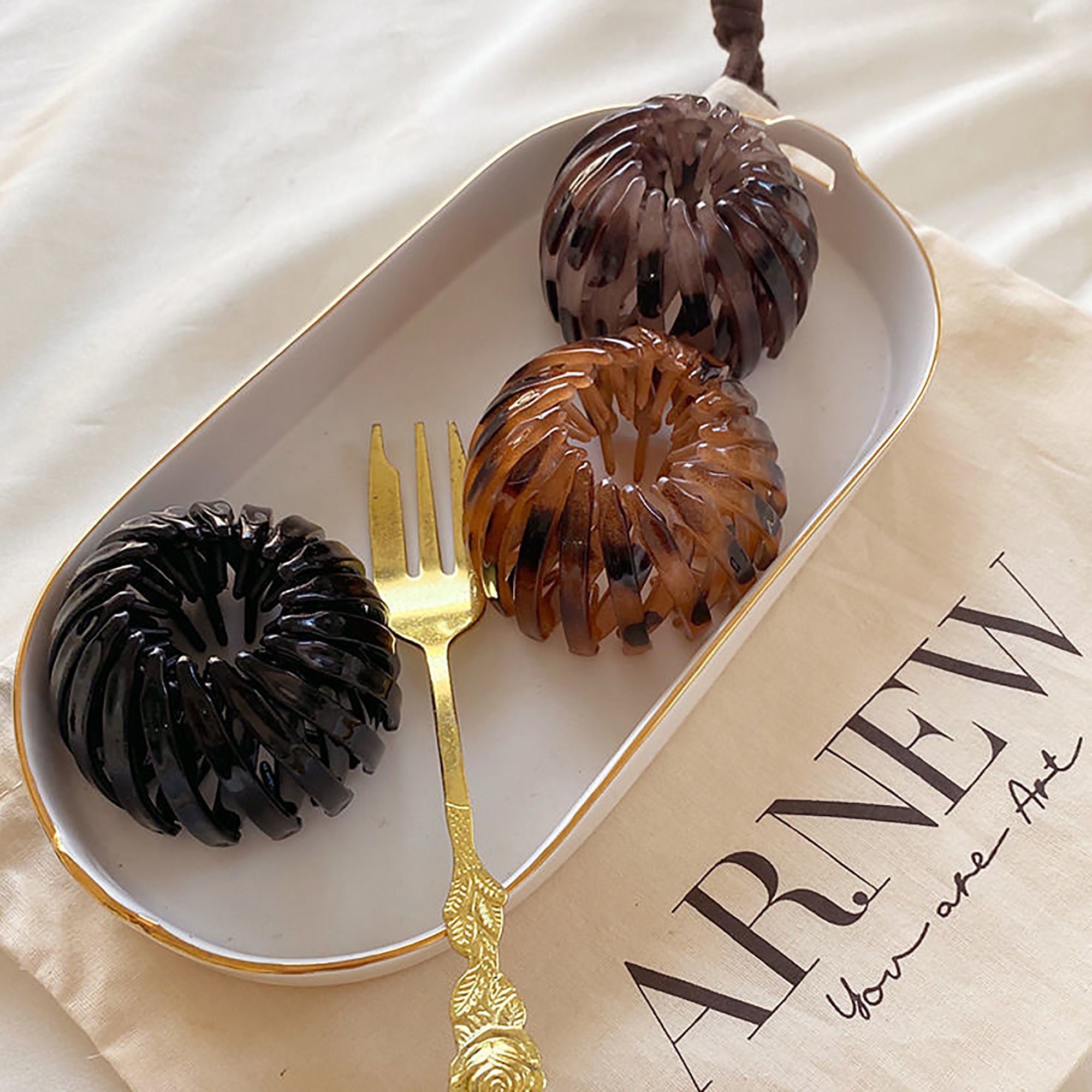 Bird Nest Shaped Hair Clips Expandable Ponytail Holder Hair Etsy