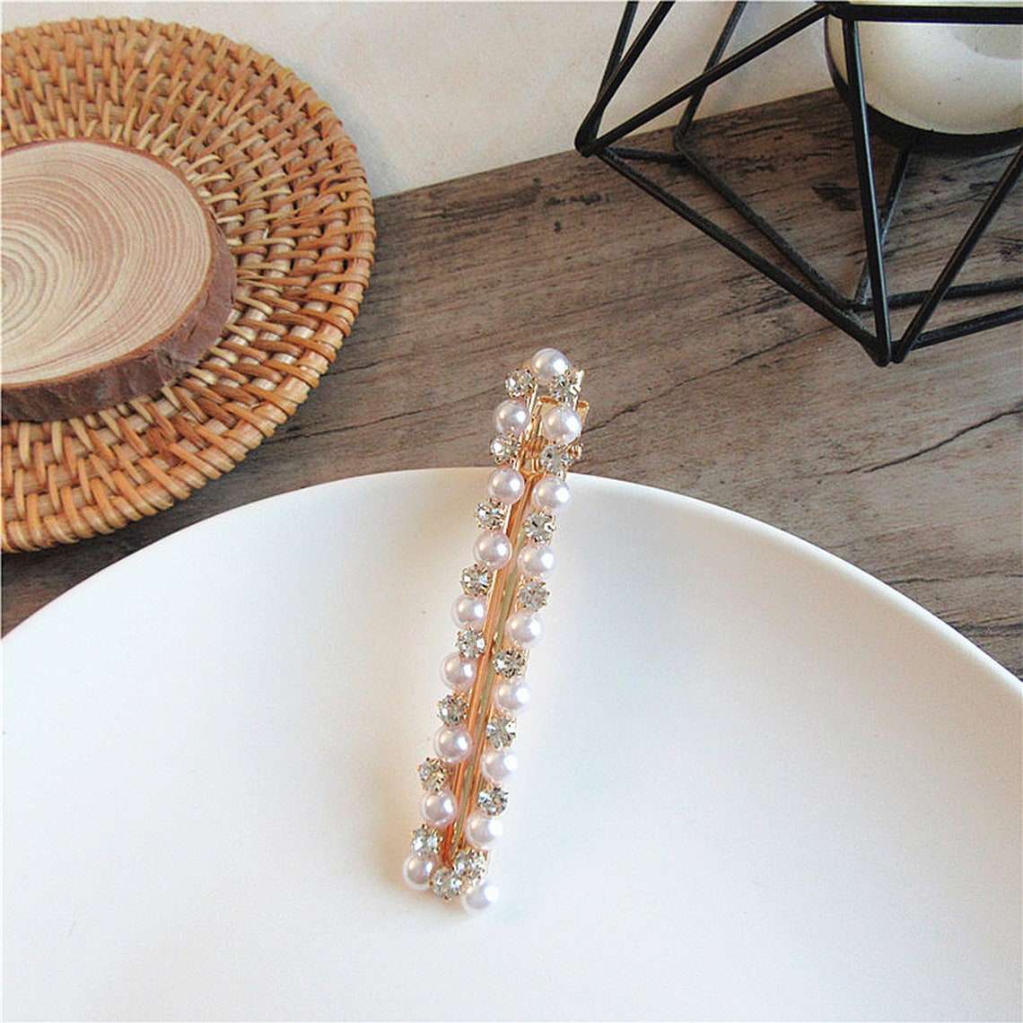 2Pcs Pearl Hair Clip Pearl Barrette Minimalist Pearl Etsy