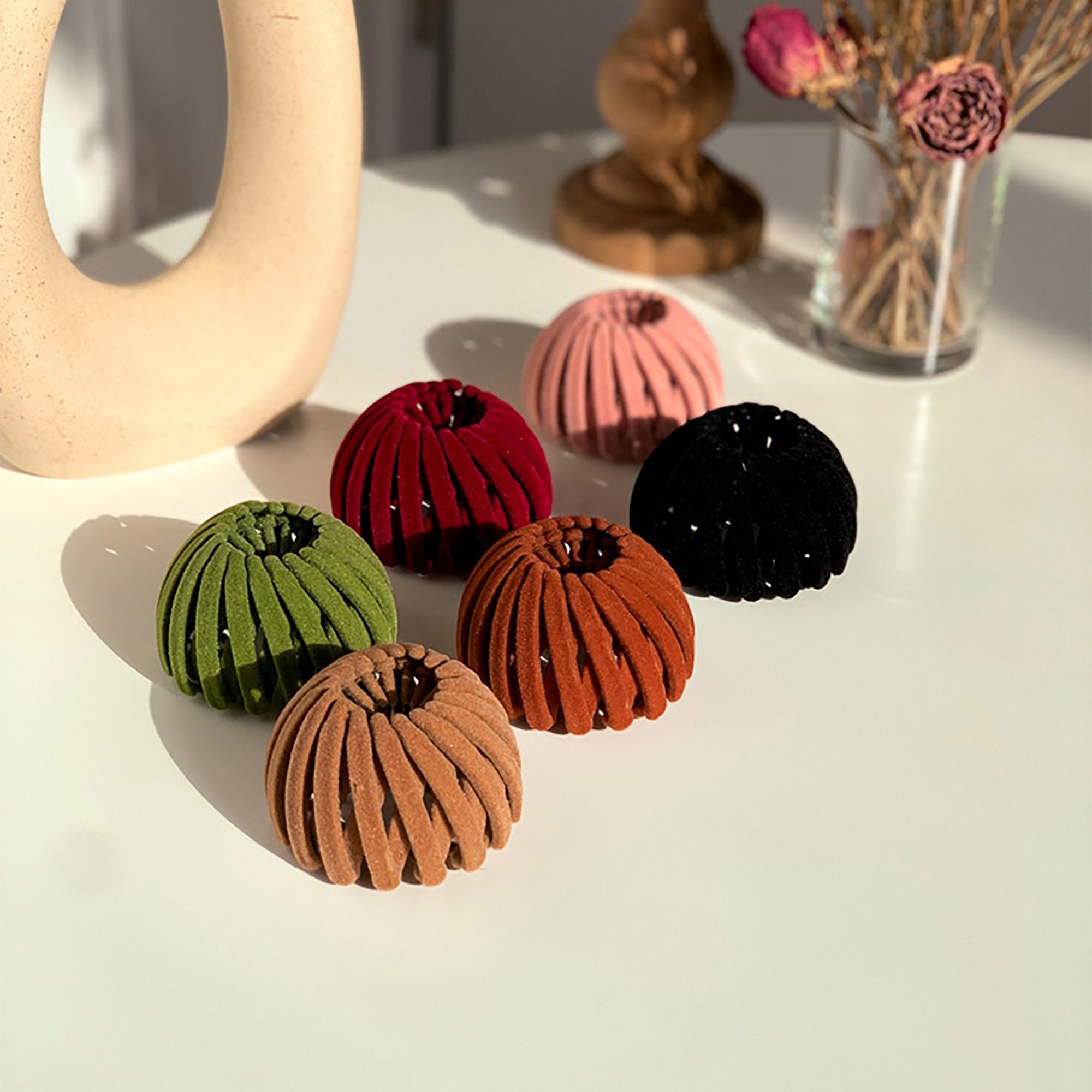 Bird Nest Shaped Hair Clips Expandable Ponytail Holder Hair Etsy