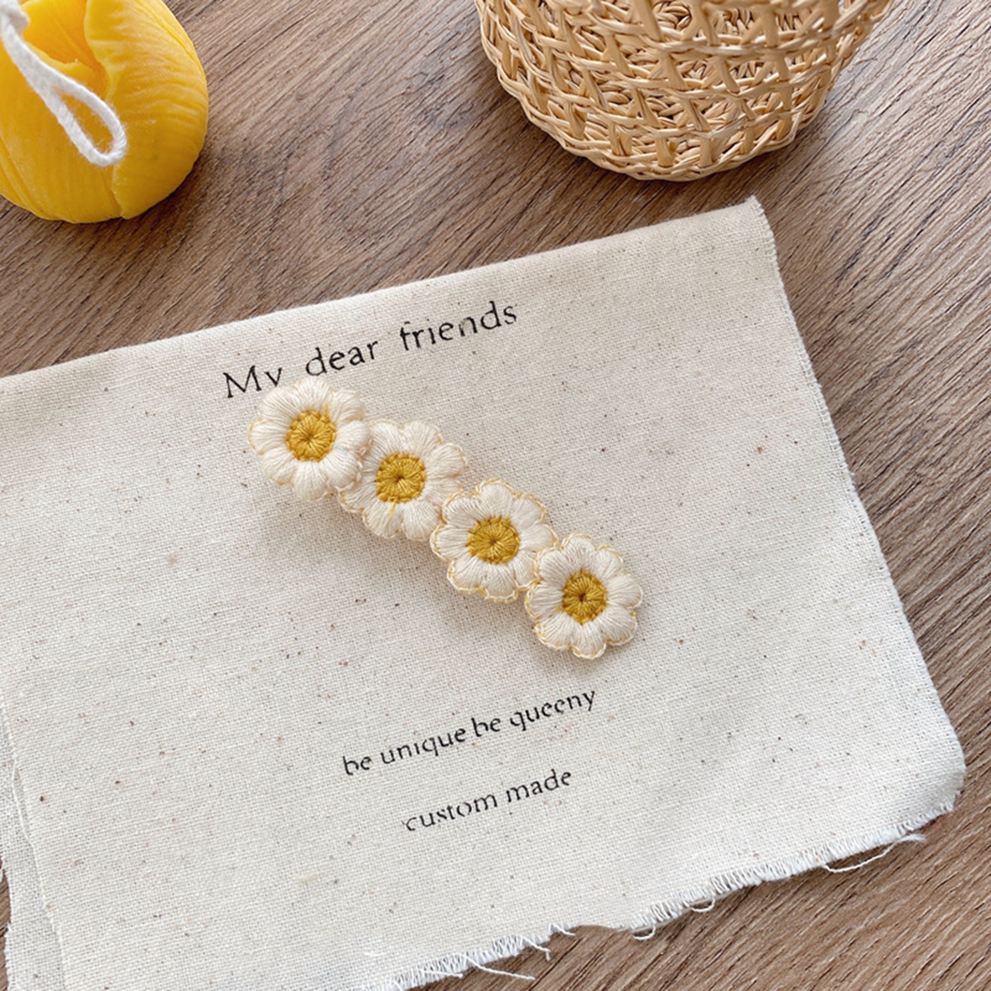 4PCS Little Daisy Hair Clips Duckbill Clip Korea Flower Hair Etsy