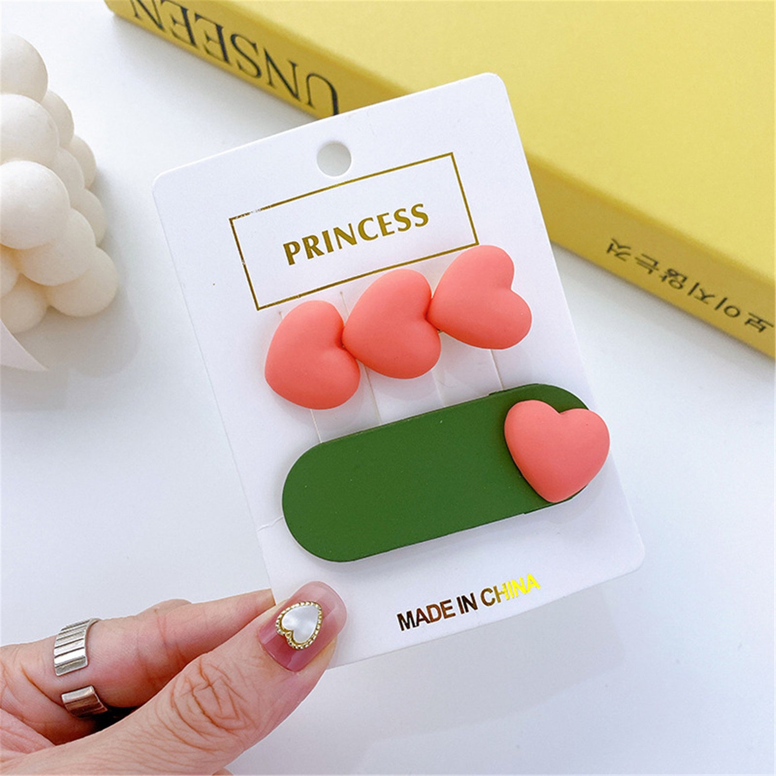 Y2K Colorful Heart Hair Clip Geometric Resin Hair Clip Etsy