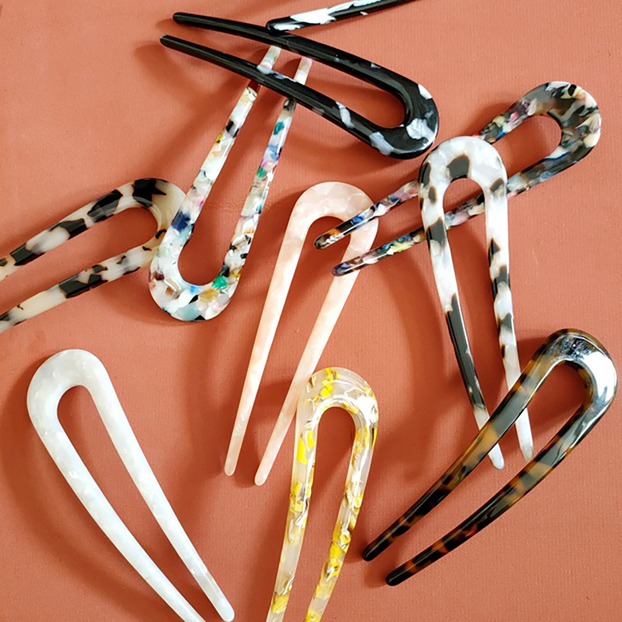 Hair Pin Acrylic Hair Stick UShaped Hairpin Stylish Etsy