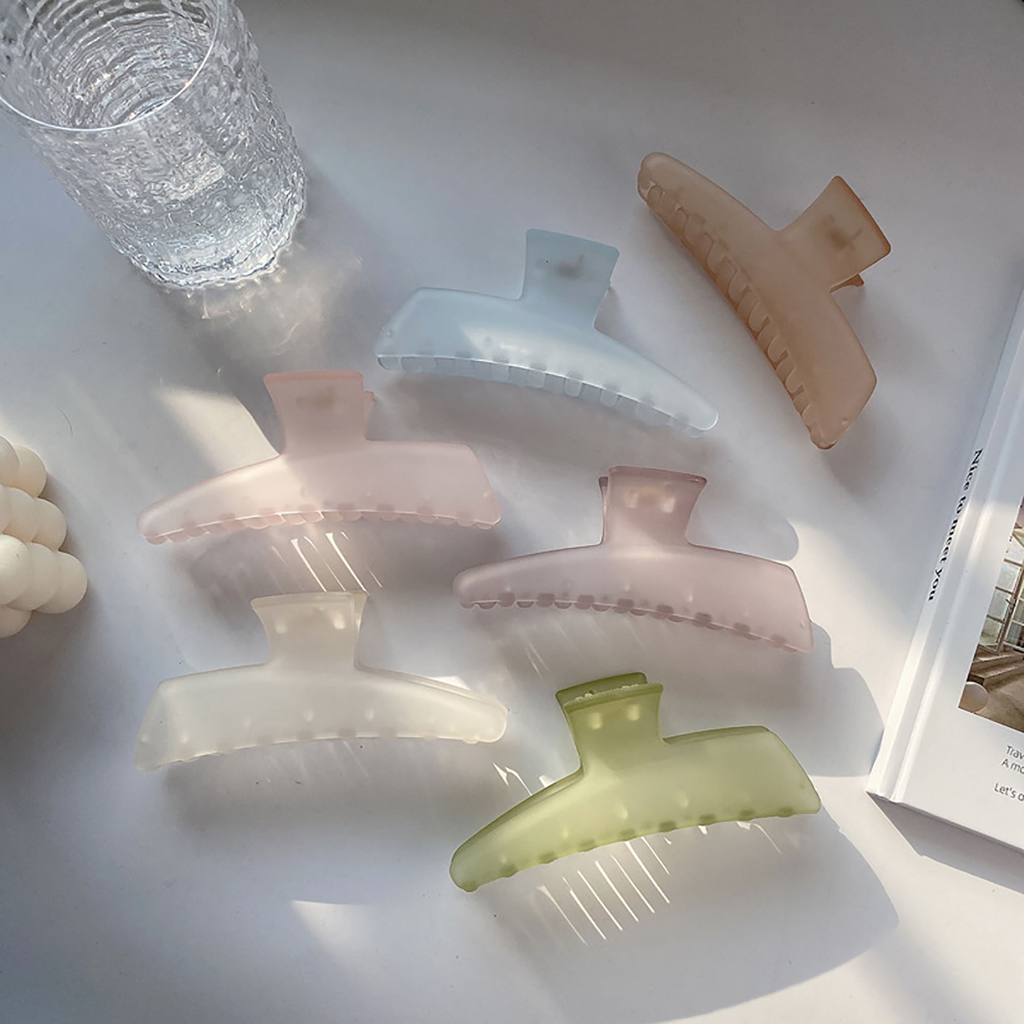 Geometric Resin Gripping Jaw Basic Hair Clips Korea Clip Etsy