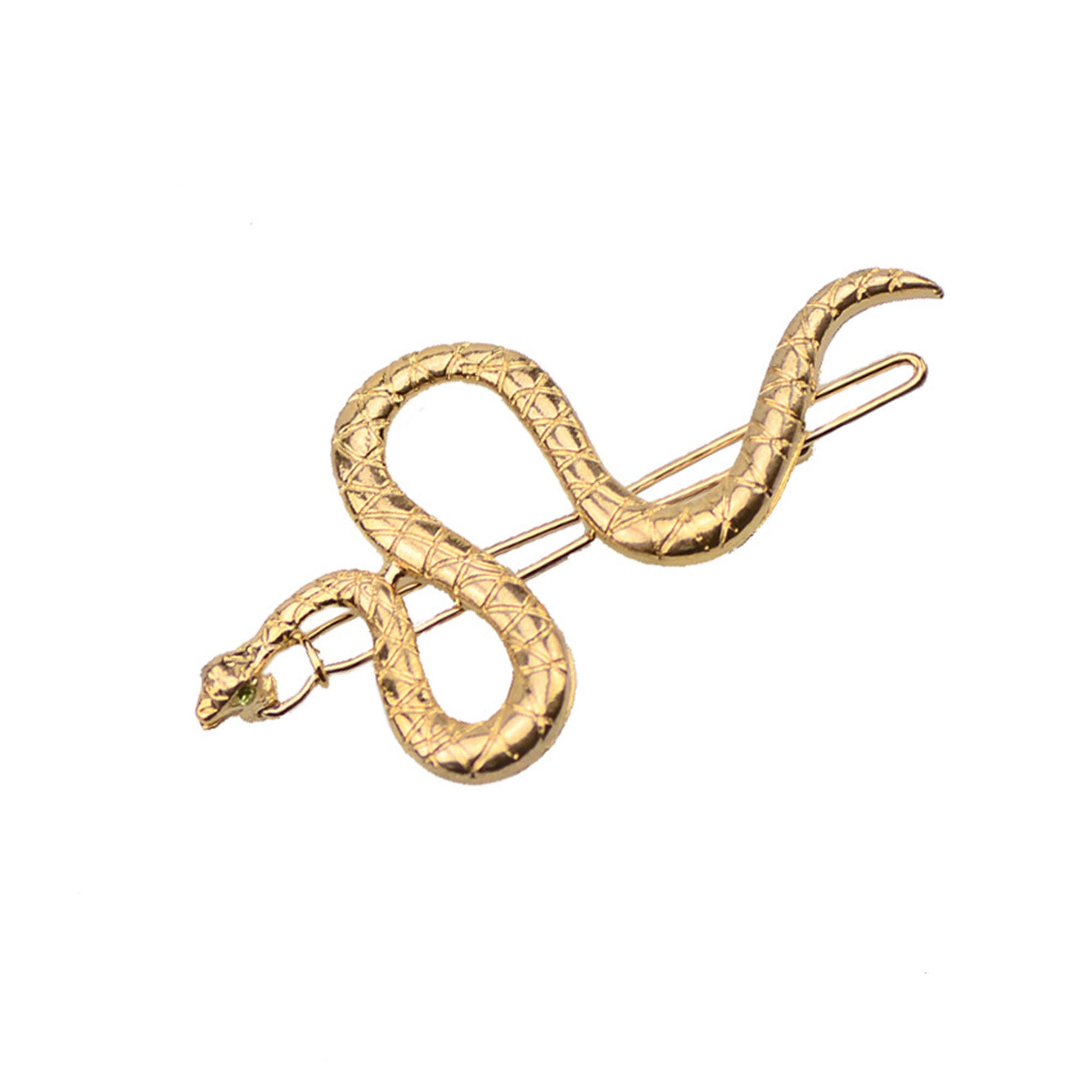 Snake Gold Metal Hair Clip Minimalist Hair Clip Gold Spical Etsy