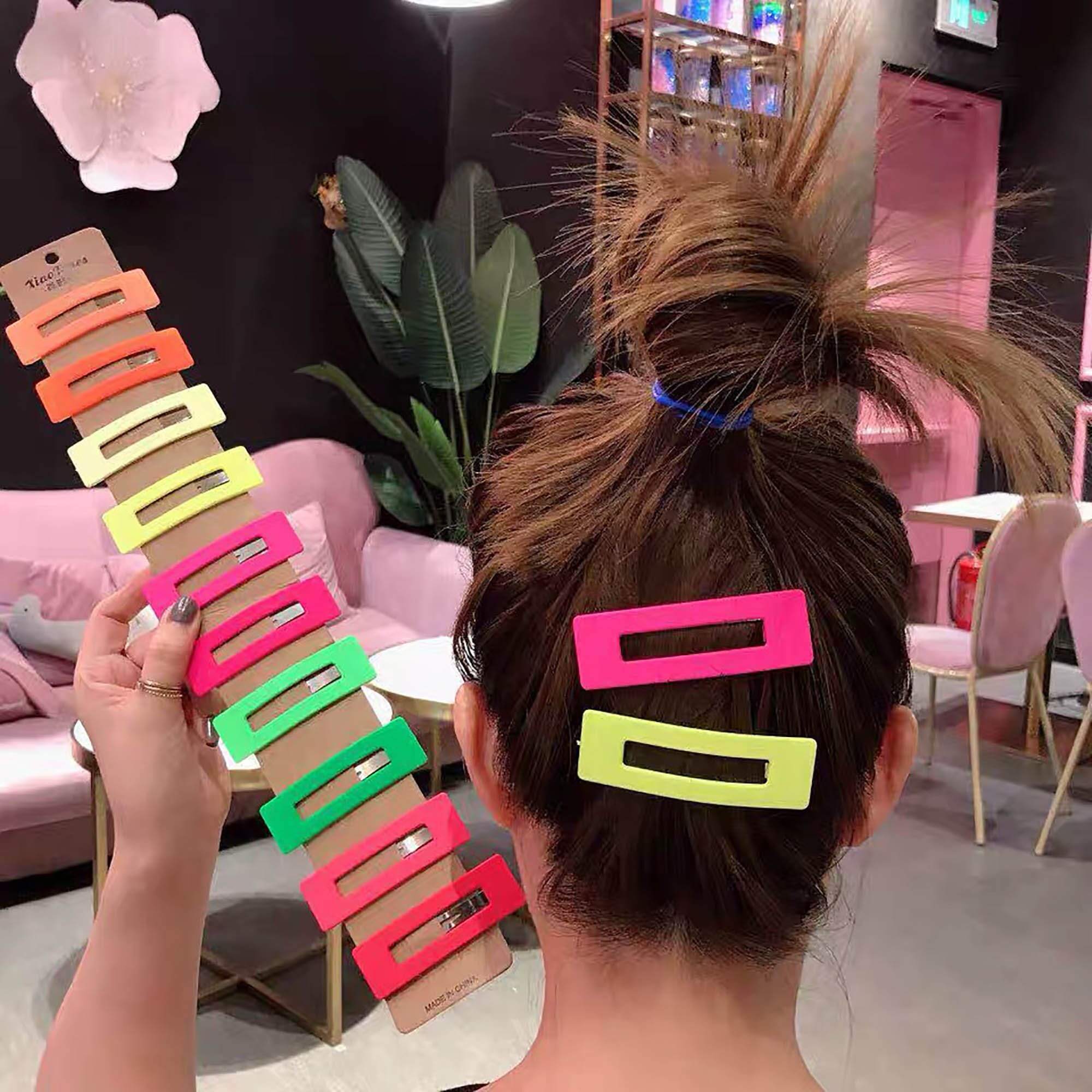 5pcs Colorful Hair Clips Gradient Resin Hair Clips Vintage Etsy