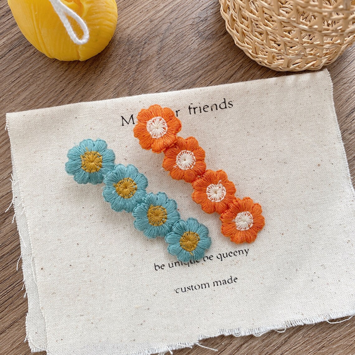 4PCS Little Daisy Hair Clips Duckbill Clip Korea Flower Hair Etsy