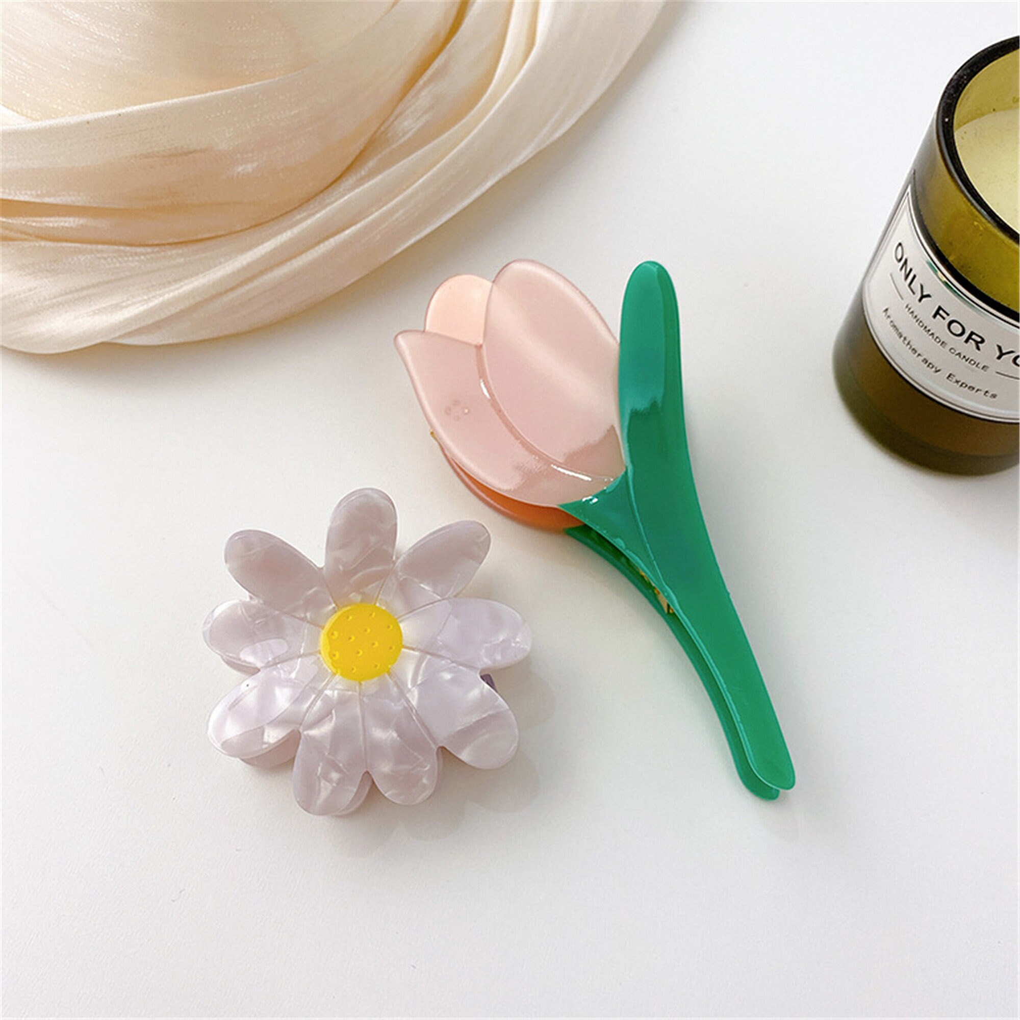 Daisy Gripping Clip Tulip Hair Clips Korea Clip Basic Resin Etsy