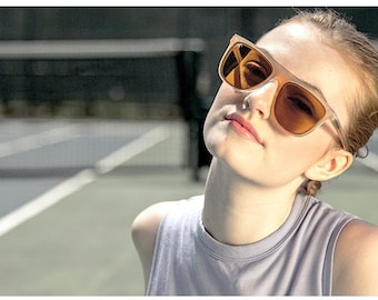 Polarized Square Sunglasses - Lightweight Sunglasses Unisex - Stylish Gift for Wife Handmade SunglassesI MarsQuest