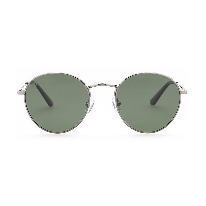 Polarized Round Sunglasses Unisex Wire Frame Small Fancy Round