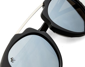 Gafas de sol redondas polarizadas - Gafas de sol UNisex UVA / UVB hechas a mano - Regalo para novia / MarsQuest
