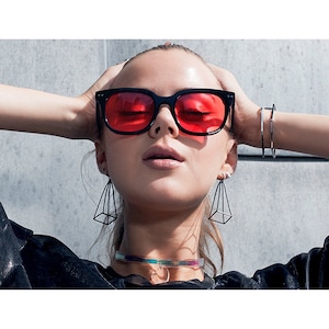 Gafas de sol cuadradas polarizadas gafas de sol UVA / UVB hechas a mano para hombres y mujeres l MarsQuest