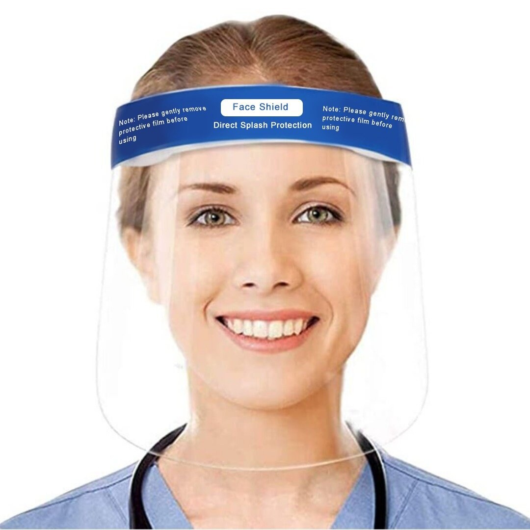 Face Shield5 Pack Antifog Adjustable Full Face Shield With Clear Film