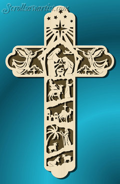 RE085 Nativity Cross Digital Pattern Etsy