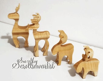 NW4460 Compound-cut reindeer digital pattern set